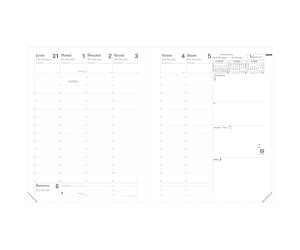 Agenda settimanale Presidente 2026 copertina Impala 21 x 27 cm nero - 2302 - 1