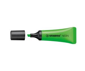 Evidenziatore Neon - punta a scalpello - tratto 2 - 5 mm - colore verde - conf. 10 pezzi - Stabilo - 72/33 - 4006381401074 - DMwebShop - 1