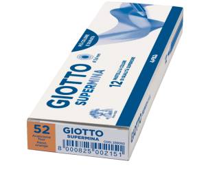 Pastello Supermina - mina 3,8 mm - arancio fluo 52 - conf. 12 pezzi - Giotto - 239052 - 8000825045493 - DMwebShop - 1