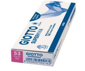 Pastello Supermina - mina 3,8 mm - rosa fluo 53 - conf. 12 pezzi - Giotto - 239053 - 8000825002168 - DMwebShop - 1