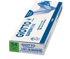 Pastello Supermina - mina 3,8 mm - verde fluo 54 - conf. 12 pezzi - Giotto - 239054 - 8000825045486 - DMwebShop - 1