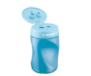 Temperamatite Easy con contenitore - 3 fori - ergonomico - blu - per mancini - Stabilo - 4501/2 - 4006381415842 - DMwebShop - 1