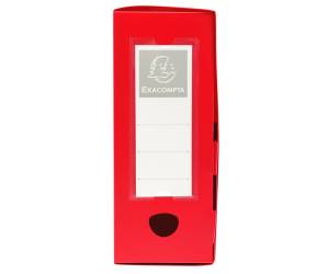 Scatola per archivio box - con bottone - 25 x 33 cm - dorso 10 cm - rosso - Exacompta - 59935E - 3130630599357 - DMwebShop - 1