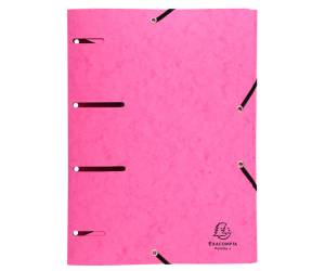 Cartellina 3 lembi forata - con elastico Punchy - cartoncino lustre - A4 - colori assortiti - conf. 25 pezzi - Exacompta - 447100E - 3130634471000 - DMwebShop - 2