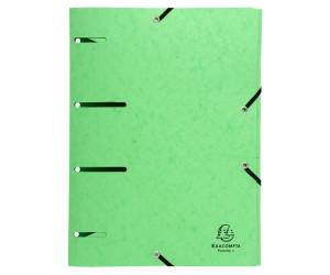 Cartellina 3 lembi forata - con elastico Punchy - cartoncino lustre - A4 - colori assortiti - conf. 25 pezzi - Exacompta - 447100E - 3130634471000 - DMwebShop - 3