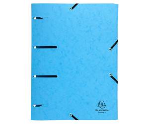 Cartellina 3 lembi forata - con elastico Punchy - cartoncino lustre - A4 - colori assortiti - conf. 25 pezzi - Exacompta - 447100E - 3130634471000 - DMwebShop - 4