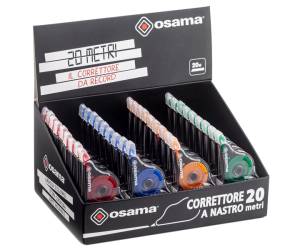 Correttore a nastro 20 Metri - 5 mm x 20 mt - involucro colori assortiti - Osama - OW 10148 - 8007404242212 - DMwebShop - 1