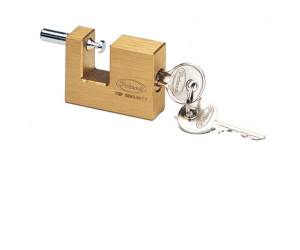 Lucchetto corazzato per saracinesca - ottone massiccio - 7,7 x 5 x 1,6 cm - oro - Metalplus - PT2860 - 3000004157097 - DMwebShop - 1