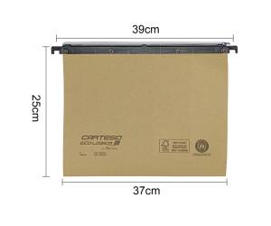 Cartella sospesa cassetto Cartesio - 39 cm - fondo V - 37 x 25 cm - avana - conf. 25 pezzi - Bertesi - 100/395-A1 - 8058983260777 - DMwebShop - 1