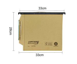 Cartella sospesa armadio Cartesio - 33 cm - fondo V - 32,6 x 28 cm - avana - conf. 25 pezzi - Bertesi - 114F BETA-A1 - 8058983260876 - DMwebShop - 1