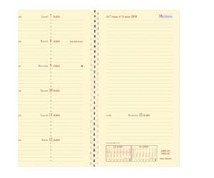 Agenda settimanale Planital 2026 con spirale copertina Soho 8,8 x 17 cm nero - 2401 - 2