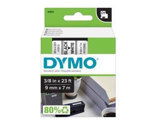 Nastri D1 - 9 mm x 7 mt - nero-bianco - value pack 10 pezzi - Dymo - 2093096 - 3026980930967 - DMwebShop - 1