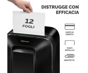 Distruggidocumenti LX-201 - a microframmenti - nero - Fellowes - 5050001 - 50043859751513 - DMwebShop - 2