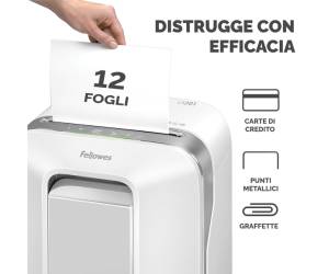 Distruggidocumenti LX-201 - a microframmenti - bianco - Fellowes - 5050101 - 50043859751520 - DMwebShop - 2