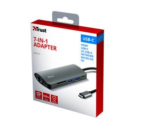 Adattatore multiporta Usb-C 7-in-1 Dalyx - Trust - 23775 - DMwebShop - 4