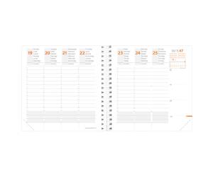 Agenda settimanale Time Life 2026,16 x 16 cm rosa iridescente - 2433 - 1