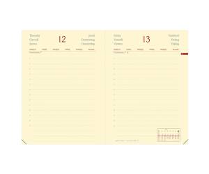Agenda giornaliera Daily Pocket Prestige Silk 2026,8,5 x 13 cm bordeaux - 2450 - 1