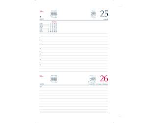 Agenda giornaliera 2026 copertina in carta imbottita 17 x 24 cm nero - 3607 - 2