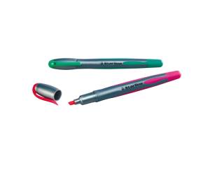 Evidenziatore a penna - punta scalpello - tratto 1 - 4 mm - verde - conf. 12 pezzi - Starline - STL1639. - 8025133019929 - DMwebShop - 1