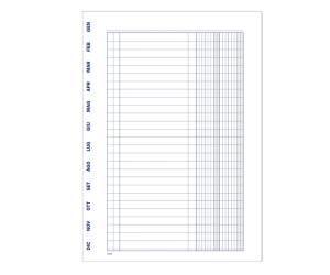 Scadenzario spiralato Gennaio-Dicembre -  24x17 cm - 8 fogli - Data Ufficio - 2016A1243G - 8008842581215 - DMwebShop - 1