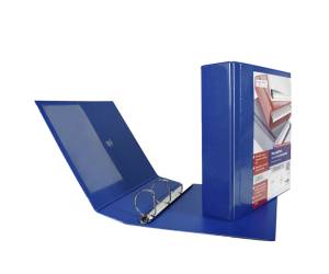 Raccoglitore personalizzabile Stelvio TI 4 anelli a D 30 mm dorso 4 cm 22 x 30 cm blu Sei Rota 36304137 - 5357 - 1