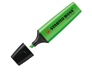 Evidenziatore Boss Original - punta a scalpello - tratto da 2 - 5 mm - colori assortiti - conf. 4 pezzi - Stabilo - 70/4 - 4006381215695 - DMwebShop - 1