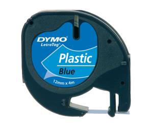 Nastro Letratag 912050 - in plastica - 12 mm x 4 mt - blu - Dymo - S0721650 - 5411313912051 - DMwebShop - 1
