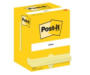 Blocco foglietti - giallo Canary - 76 x 102 mm - 100 fogli - conf. 12 pezzi - Post-it - 7100290168 - 3134375014205 - DMwebShop - 1
