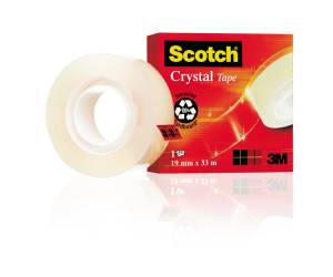 Nastro adesivo Crystal 600 - 1,9 cm x 33 mt - trasparente - Scotch - 7100027387 - 3134375261920 - DMwebShop - 1