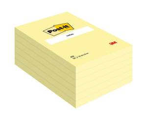 Blocco foglietti - giallo Canary - 102 x 152 mm - 100 fogli - conf. 6 pezzi - Post-it - 7100172752 - 4024526003303 - DMwebShop - 1