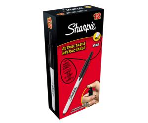 Marcatore permanente fine RT a scatto punta conica fine 1 mm nero - 6881 - 1