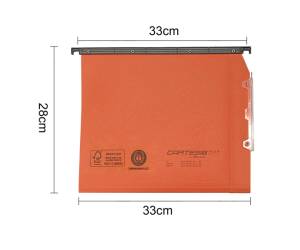 Cartella sospesa Cartesio Plus - armadio - interasse 33 cm - fondo V - 32,6 x 28 cm - arancio - conf. 25 pezzi - Bertesi - 314M LINK-A2 - 48904A - DMwebShop - 1