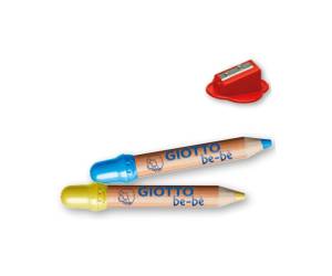 Supermatitoni diametro mina 7 mm lavabili colori assortiti con temperino astuccio 6 pezzi Giotto F477600 - 4690 - 2