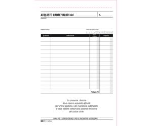 Blocco acquisto valori bollati - 50/50 fogli autoricalcanti - 23 x 15 cm - Edipro - E5784A - 8023328578411 - DMwebShop - 1