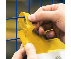 Buste identificazione con fascette - A4 - verticale (223 x 530 mm) - giallo - conf. 50 pezzi - Durable - 1750-04 - 4005546997070 - DMwebShop - 1