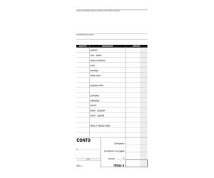 Blocco conti ristoranti-pizzerie-trattorie - 21,5 x 10 cm - 100 copie - conf. 5 pezzi - Data Ufficio - DU162100000 - 90886A - DMwebShop - 1