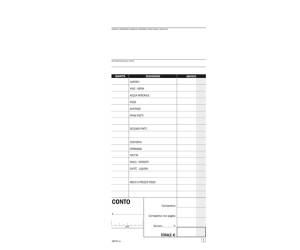 Blocco conti ristoranti-pizzerie-trattorie - 50 copie - 21,5 x 10 cm - conf. 5 pezzi - Data Ufficio - DU1621C0000 - 90887A - DMwebShop - 1