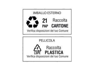 Etichetta adesiva - carta - permanente - 105 x 48 mm - 12 etichette per foglio - bianco - conf. 100 fogli A4 - Starline - X210ODC504 - 8025133013798 - DMwebShop - 1