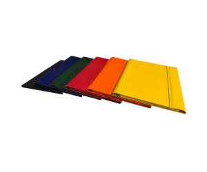 Cartella con elastico piatto dorso variabile verde - 7682 - 1