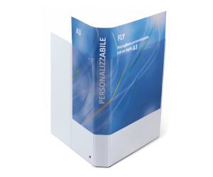 Raccoglitore personalizzabile Fly 4 anelli a D 40 mm dorso 5,5 cm 22 x 30 cm bianco Sei Rota 36407501 - 8390 - 1