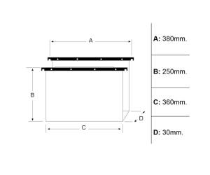 Cartella sospesa Cartesio - cassetto - interasse 38 cm - fondo U 3 cm - 36 x 25 cm - arancio - conf. 50 pezzi - Bertesi - 100/380 3-B2 - 45682A - DMwebShop - 1