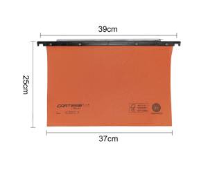 Cartella sospesa Cartesio Plus cassetto interasse 39 cm fondo U 37 x 25 cm arancio - 8635 - 1