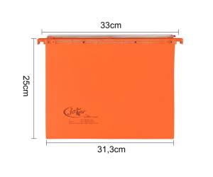 Cartella sospesa Joker cassetto interasse 33 cm fondo V 31,3 x 25 cm arancio - 8657 - 1