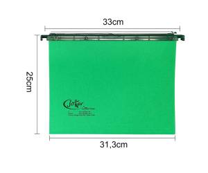 Cartella sospesa Joker cassetto interasse 33 cm fondo V 31,3 x 25 cm verde - 8651 - 1