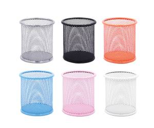 Bicchieri portapenne - rete metallica colorata - 8,5 x 10 cm - conf. 6 pezzi - Lebez - 1226 - 8007509037010 - DMwebShop - 1