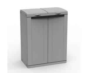 Contenitore EcoCab 2 per raccolta differenziata 68x39x88,7 cm 2 portasacco da 100 lt - 8833 - 1