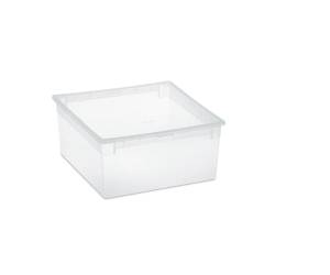 Contenitore multiuso Light Box lt 37,8x39,6x18,5 cm 23 lt plastica trasparente - 8478 - 1