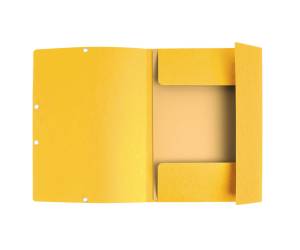 Cartellina con elastico - cartoncino lustre' - 3 lembi - 400 gr - 24 x 32 cm - giallo - conf. 25 pezzi - Exacompta - 55509E - 3130630555094 - DMwebShop - 1