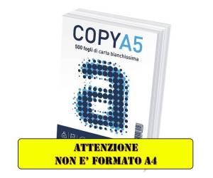 Carta Copy - A5 - 80 gr - bianco - 148 x 210 mm - risma 500 fogli - conf. 12 pezzi - Favini - A620505 - 8007057600506 - DMwebShop - 3