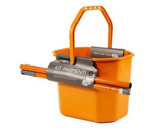 Kit per pavimenti Secchiostrizza secchio con strizzatore 12 lt piu mop 240 gr - 8228 - 1